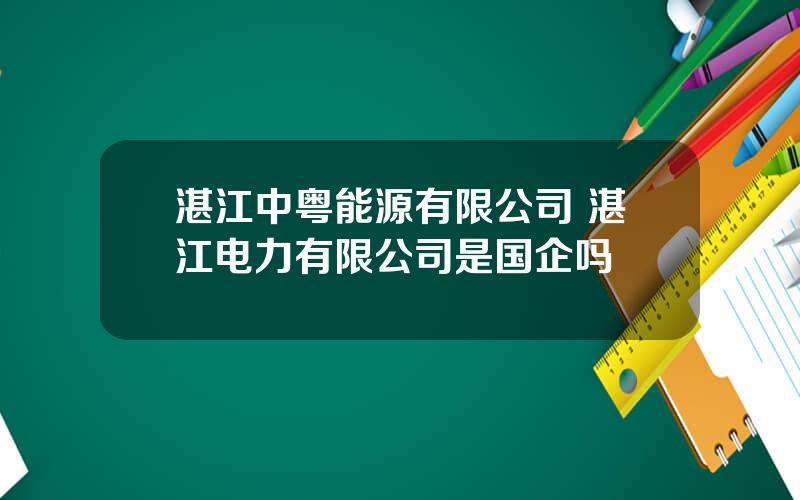 湛江中粤能源有限公司 湛江电力有限公司是国企吗